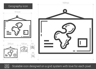 Image showing Geography line icon.