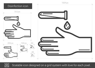 Image showing Disinfection line icon.
