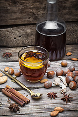 Image showing Mulled wine and spices