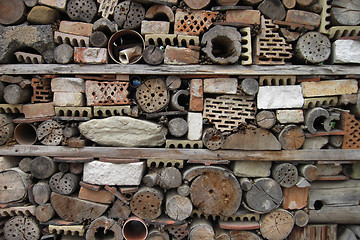 Image showing detail of insect hotel house