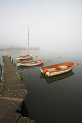 Image showing View on a beautiful  lake in scandinavia in denmark 