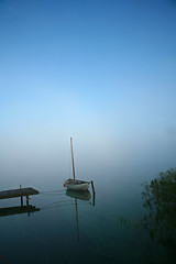 Image showing View on a beautiful  lake in scandinavia in denmark 