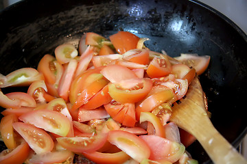 Image showing Cooking tomatoes