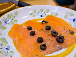 Image showing Norwegian smoked salmon 