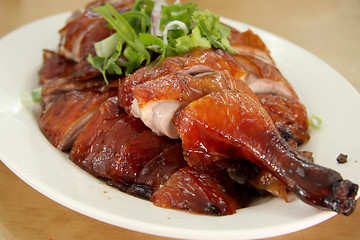 Image showing Roast duck slices