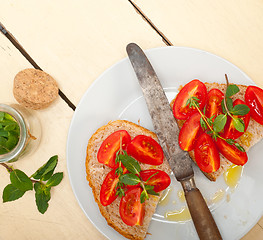 Image showing Italian tomato bruschetta