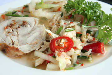 Image showing Spicy chicken salad