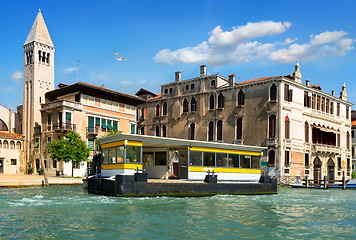 Image showing Vaporetto stop in Venice