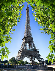 Image showing Eiffel Tower and nature