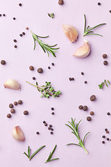 Image showing spices on purple background