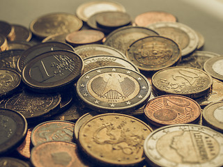 Image showing Vintage Euro coins