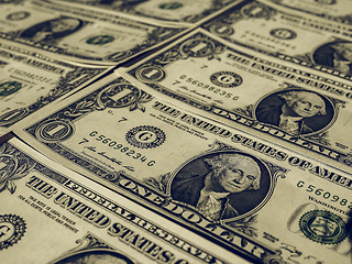 Image showing Vintage Dollar notes 1 Dollar