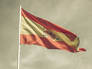 Image showing Vintage looking Flag of Spain