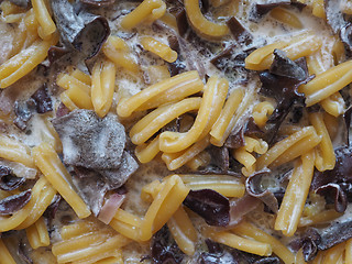 Image showing Paccheri pasta with mushrooms