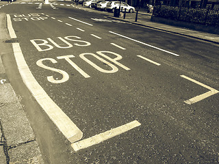 Image showing Vintage looking Bus stop