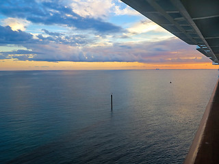 Image showing Cruise Ship Sunset