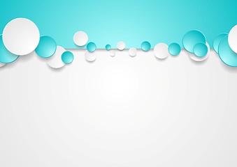 Image showing Bright corporate turquoise design with circles