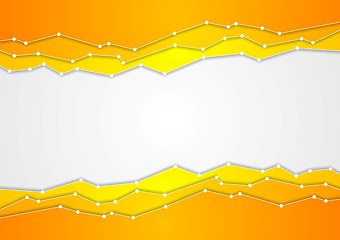 Image showing Abstract orange corporate tech background