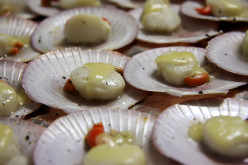 Image showing Baked scallops