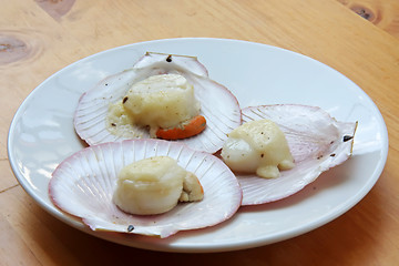 Image showing Baked scallops
