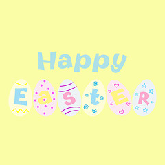 Image showing Happy Easter greeting card