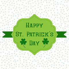 Image showing Greeting card on St. Patricks day