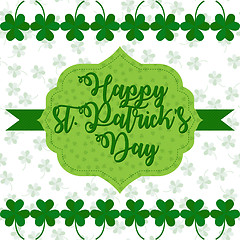 Image showing Greeting card on St. Patricks day