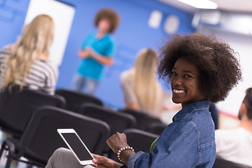 Image showing Portrait informal African American business woman