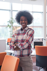 Image showing Portrait of a young black  casual business woman