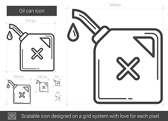 Image showing Oil can line icon.