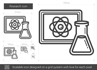 Image showing Research line icon.