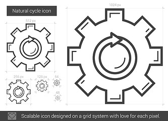 Image showing Natural cycle line icon.