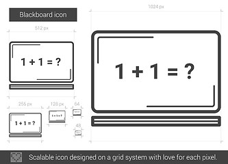 Image showing Blackboard line icon.