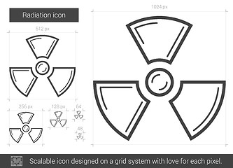 Image showing Radiation line icon.