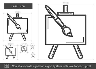 Image showing Easel line icon.