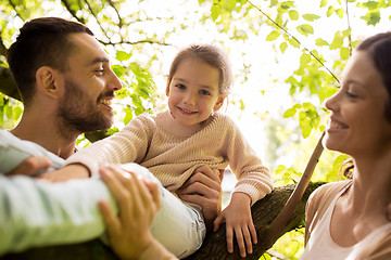 Image showing happy family in summer park having fun