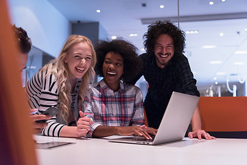 Image showing Multiethnic startup business team on meeting