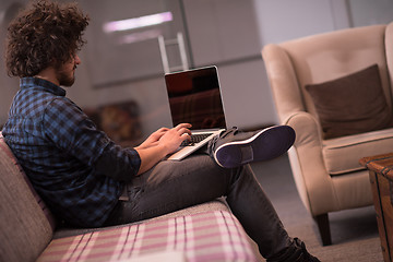 Image showing man working with laptop