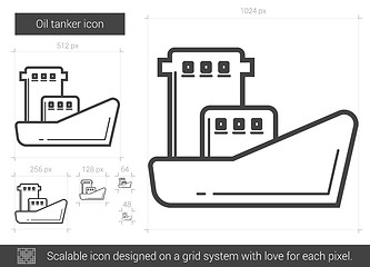 Image showing Oil tanker line icon.