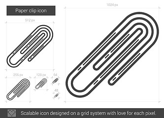 Image showing Paper clip line icon.