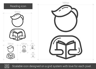 Image showing Reading line icon.