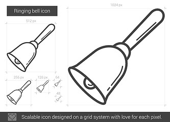 Image showing Ringing bell line icon.