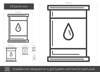 Image showing Oil barrel line icon.