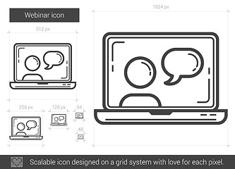 Image showing Webinar line icon.