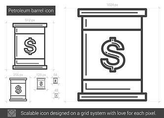 Image showing Petroleum barrel line icon.