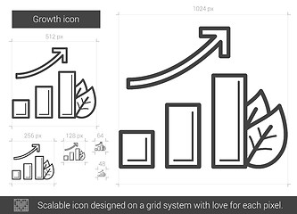 Image showing Growth line icon.