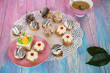 Image showing Different cakes composition