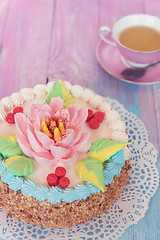 Image showing cakes on color background