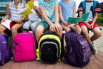 Image showing students with school backpacks and notebooks