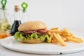 Image showing Big tasty burger